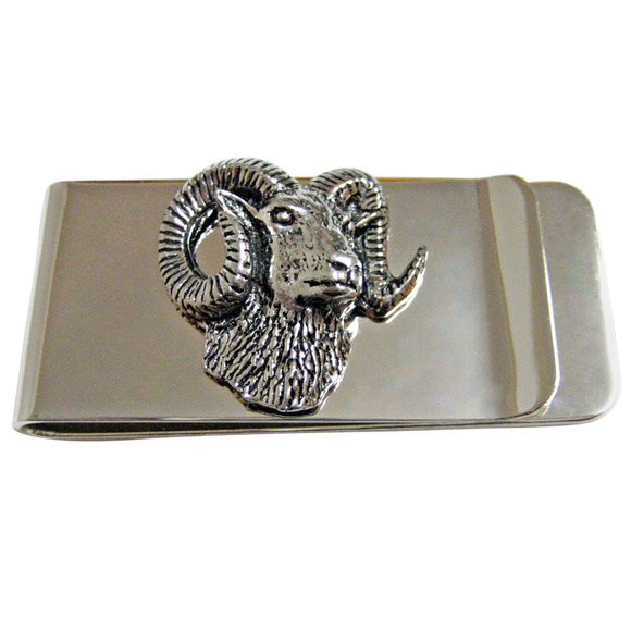 Vintage Ram Ram Head Money Clip